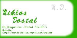 miklos dostal business card